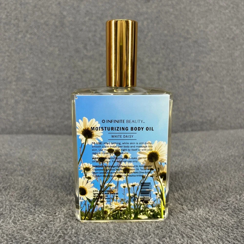 Infinite Beauty Body Oil White Daisy Moisturizing Floral Spray Glow 5 oz